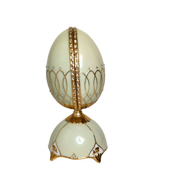 Heirloom Porcelain Faithful Friend Musical Egg Pomeranian Limited 2006 - Picture 6 of 8